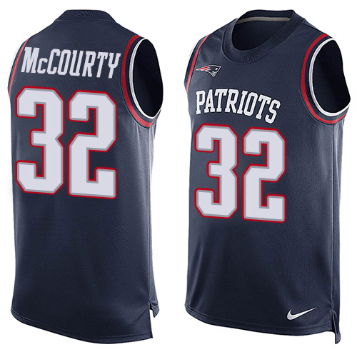 Men's Limited Devin McCourty Nike Jersey Navy Blue - #32 Player Name & Number Tank Top NFL New England Patriots